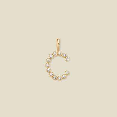 Cz Poppy Initial C Charm