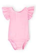 Load image into Gallery viewer, Bubblegum Pink S/S Flutter Sleeve Leotard
