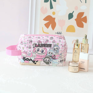 Cute Labubu Makeup Cosmetic Bag With Strap