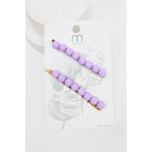 Load image into Gallery viewer, Matte Beaded Bobby Clips