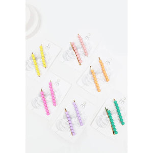 Matte Beaded Bobby Clips