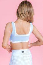 Load image into Gallery viewer, Joy Reversible Crop Top - Sky Gingham