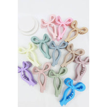Load image into Gallery viewer, Matte Pastel Tone Bow Shape Hair Claw fashion jewelry