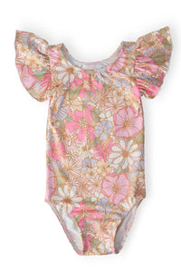 Mila & Rose WHAT'S UP BUTTERCUP S/S FLUTTER SLEEVE LEOTARD