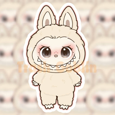 Cream Labubu Vinyl Sticker