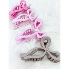Load image into Gallery viewer, Assorted Pink and Taupe Shades of Bow Clip
