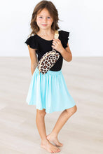 Load image into Gallery viewer, Black S/S Flutter Sleeve Leotard