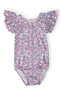Mila & Rose LOVELY LAVENDER S/S FLUTTER SLEEVE LEOTARD