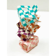 Load image into Gallery viewer, Checkered Hair Claw fashion, jewelry ￼