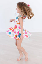 Load image into Gallery viewer, Retro Floral S/S Twirl Leotard