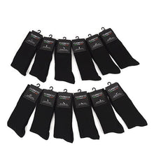 Load image into Gallery viewer, 12pairs Pack Assorted Black Poly Socks - DSP12SB