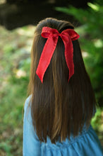 Load image into Gallery viewer, Satin Ruffle Long Tail Bow - Classic Colors