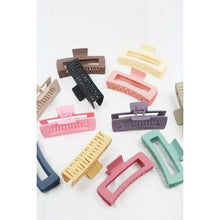 Load image into Gallery viewer, Matte Jumbo Cut Out Rectangle Hair Claw