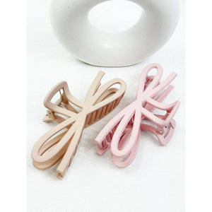 Soft Tone Jumbo Knotted Bow Hair Clip Claw