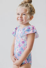 Load image into Gallery viewer, Love Blooms S/S Flutter Sleeve Leotard