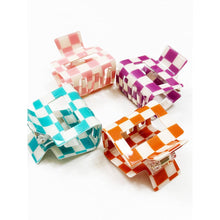 Load image into Gallery viewer, Checkered Hair Claw fashion, jewelry ￼