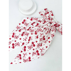 Mix Colors of Cherry Bow Print Hair Clips it girl