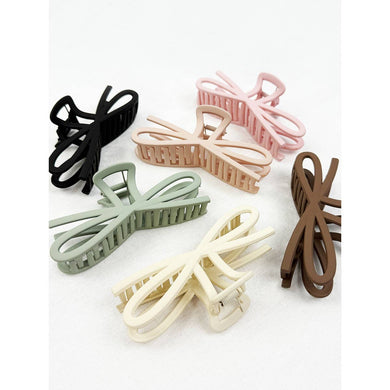 Soft Tone Jumbo Knotted Bow Hair Clip Claw