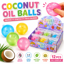 Load image into Gallery viewer, Coconut Oil Balls Squeeze Toy — Stretchy Stress Relief