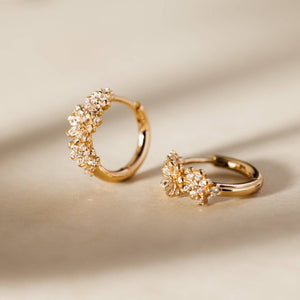 Flora Luxe Huggie Hoop Earrings