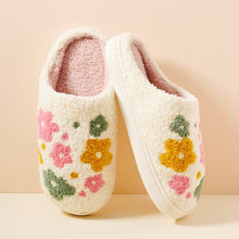 Load image into Gallery viewer, Flower Fuzzy Fleece Soft Slipper