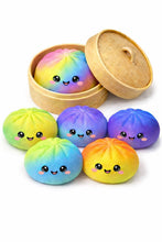 Load image into Gallery viewer, 4" Mystery Squishy Dumpling - Tie Dye Rainbow