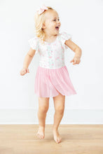 Load image into Gallery viewer, Fancy Florals S/S Twirl Leotard