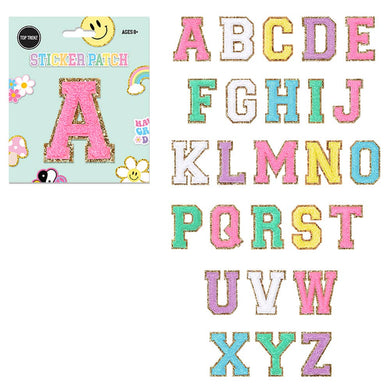 Chenille Sticker Alphabet Patch Assortment