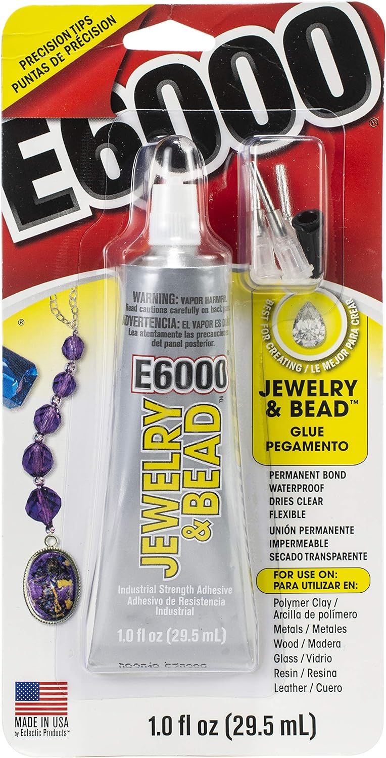 E6000 231020 Adhesive with Precision Tips, 1.0 fl oz