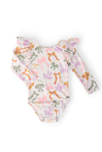 Load image into Gallery viewer, Boho Bows L/S Flutter Sleeve Leotard