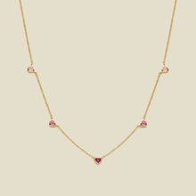 Load image into Gallery viewer, Ombre Pink Heart Necklace