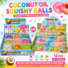 Load image into Gallery viewer, Coconut Oil Balls Squeeze Toy — Stretchy Stress Relief