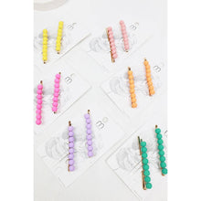 Load image into Gallery viewer, Matte Beaded Bobby Clips