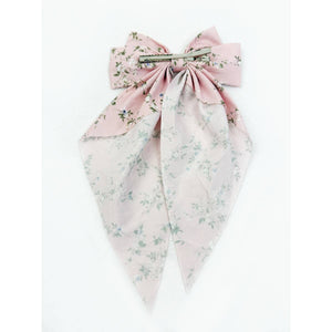 Soft Floral Long Tail Bow Clip princess accessories