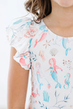 Load image into Gallery viewer, Mila &amp; Rose MERMAID FRIENDS S/S FLUTTER SLEEVE LEOTARD