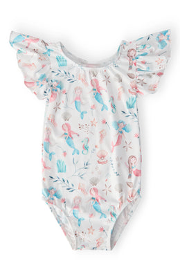 Mila & Rose MERMAID FRIENDS S/S FLUTTER SLEEVE LEOTARD