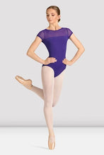 Load image into Gallery viewer, Ladies Mirella Celeste Short Sleeve Printed Leotard