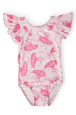Mila & Rose PIROUETTE S/S FLUTTER SLEEVE LEOTARD