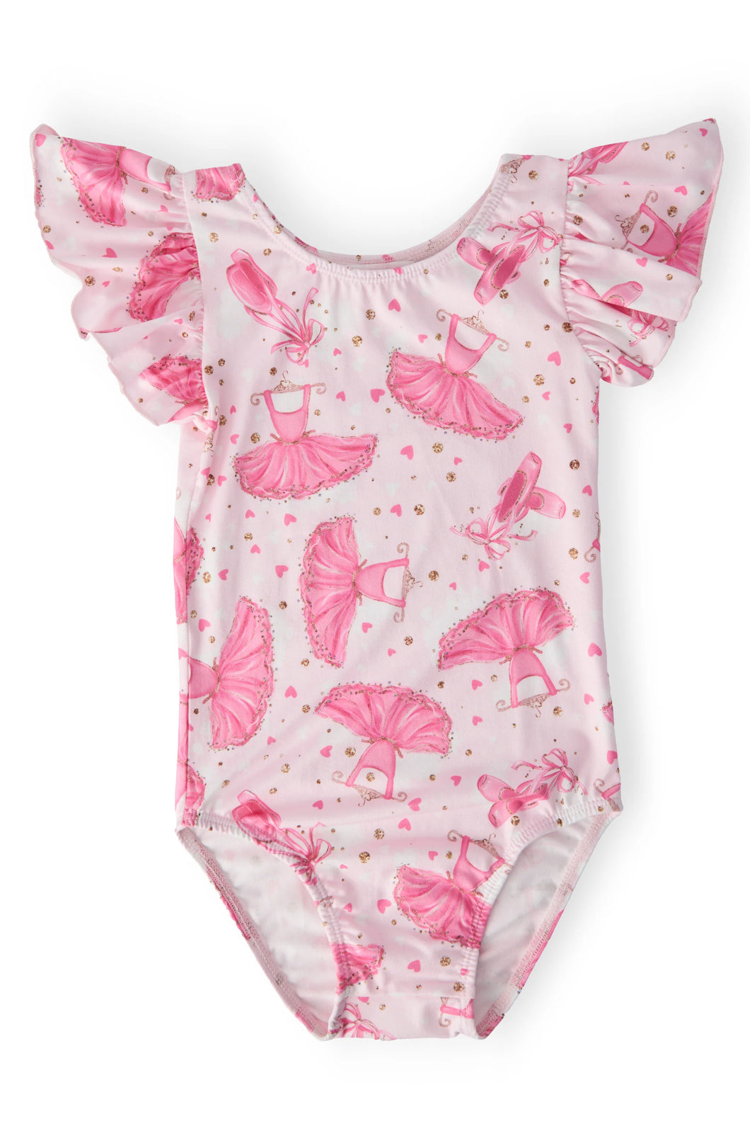 Mila & Rose PIROUETTE S/S FLUTTER SLEEVE LEOTARD