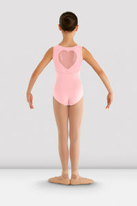 BLOCH Girls Miame Heart Mesh Leotard -CL7905