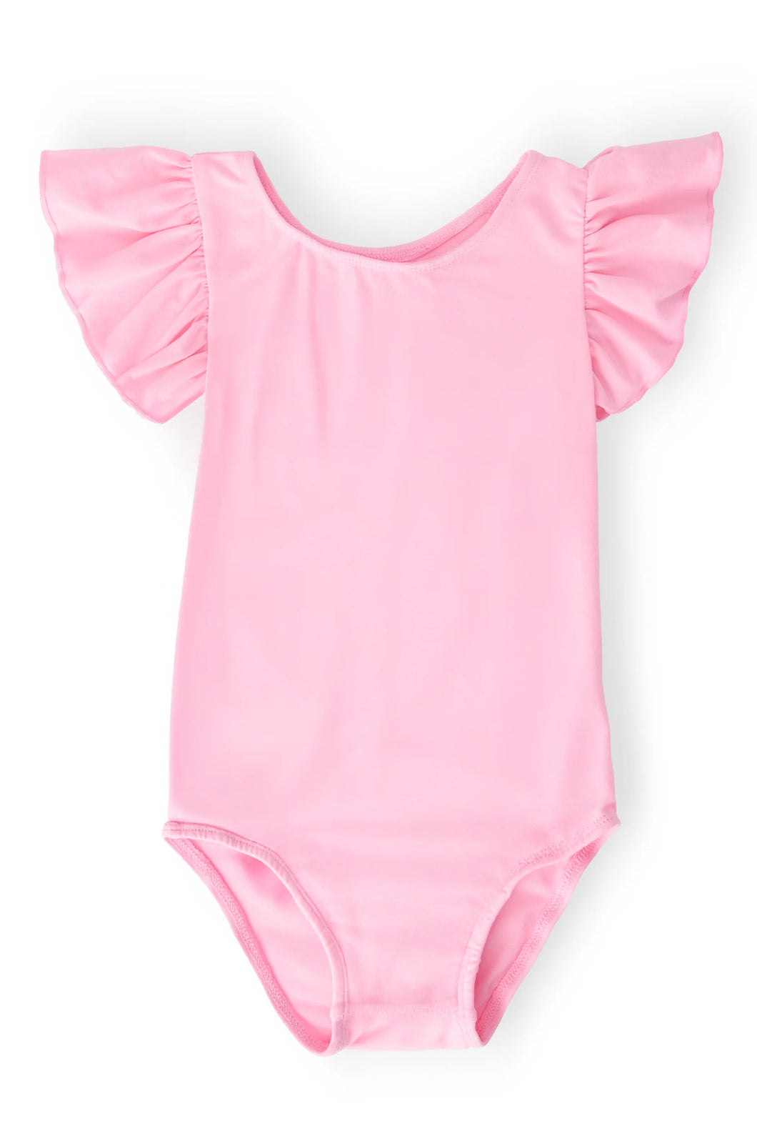 Mila & Rose BUBBLEGUM PINK S/S FLUTTER SLEEVE LEOTARD