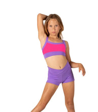 Load image into Gallery viewer, Danz n motion Kids Two-Tone Twist Back Bra Top 26316c