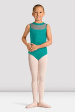 Load image into Gallery viewer, Girls Mirella Celestia Zip Back Printed Leotard