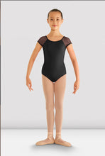 Load image into Gallery viewer, Girls Heart Mesh Cap Sleeve Leotard SKU: CL8192