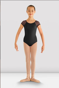 Girls Heart Mesh Cap Sleeve Leotard SKU: CL8192