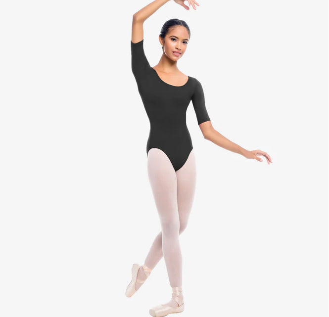 ASHLEY - SL27
ADULT MICROFIBER BASIC HALF SLEEVE LEOTARD