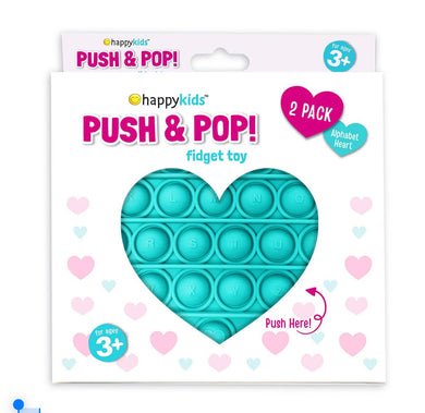 Pastel Hearts Push & Pop Fidget Toys (2 Pack)
