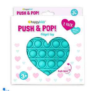 Pastel Hearts Push & Pop Fidget Toys (2 Pack)