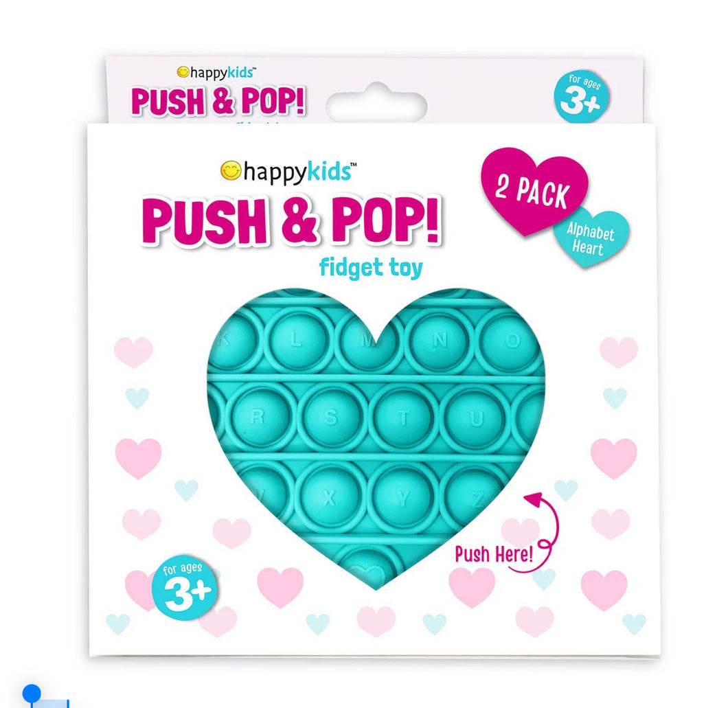 Pastel Hearts Push & Pop Fidget Toys (2 Pack)