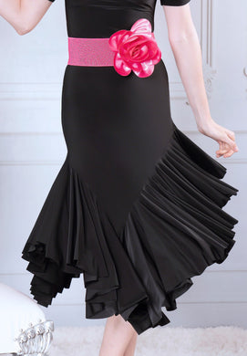 Dance America S904 - Asymmetric Full Flounced Skirt